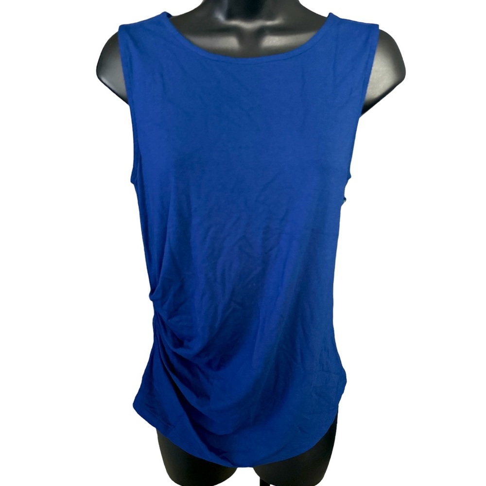 ANN TAYLOR Women’s Royal Blue Sleeveless Top with Side Cinching